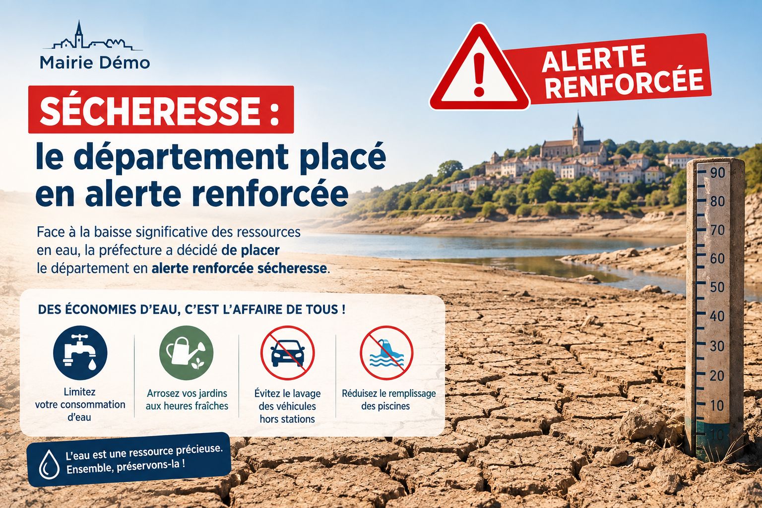 Sécheresse : le département placé en alerte renforcée
